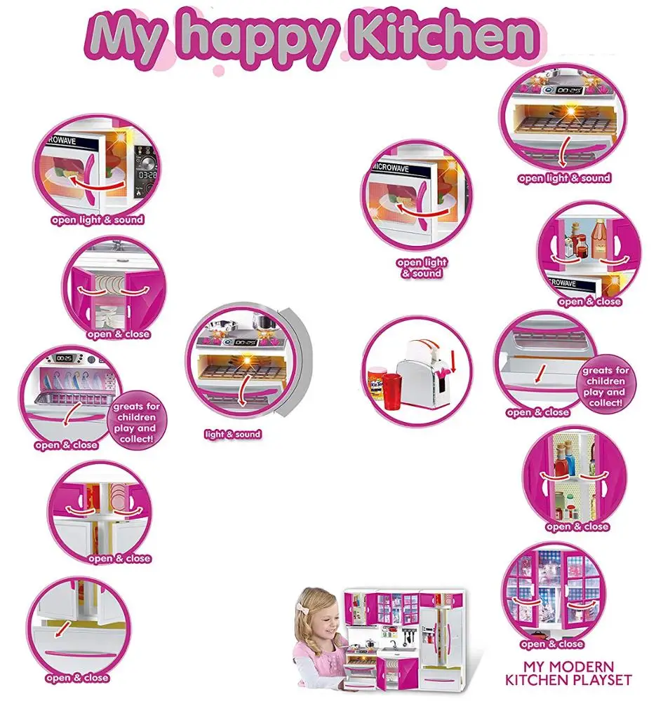  Мини-игрушка My Modern Kitchen игрушечный набор с подсветкой и звуком идеально подходит для кукол 11-12