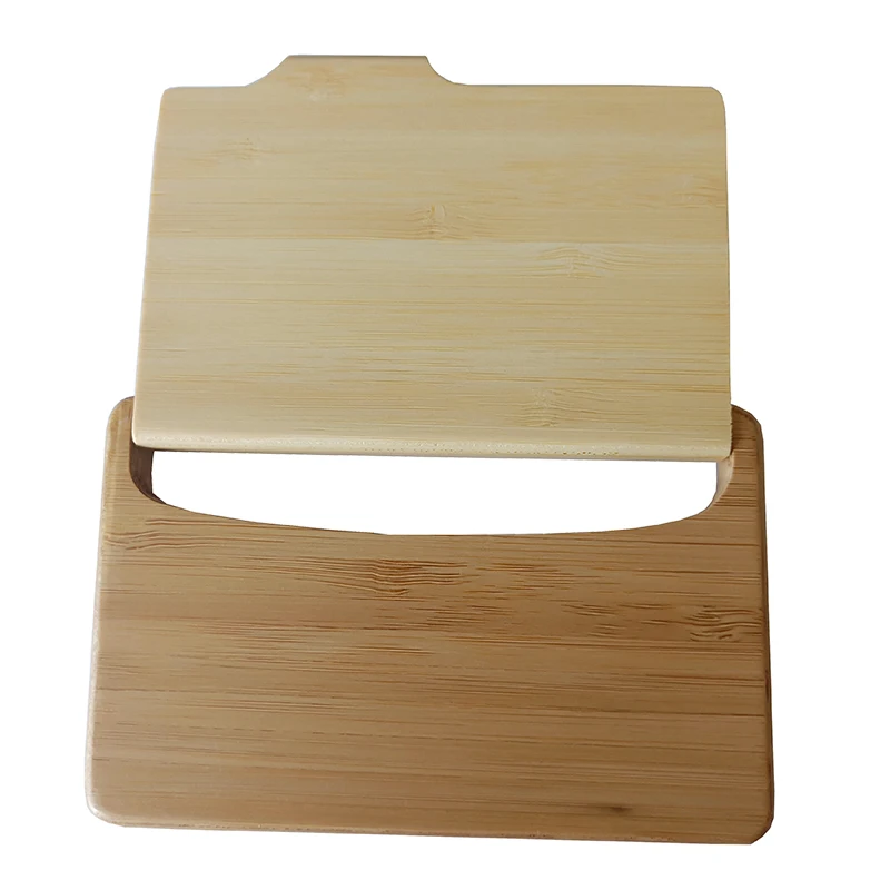 
Factory New Design Salesman Frog Wood Bamboo Carving Business Card Holder 