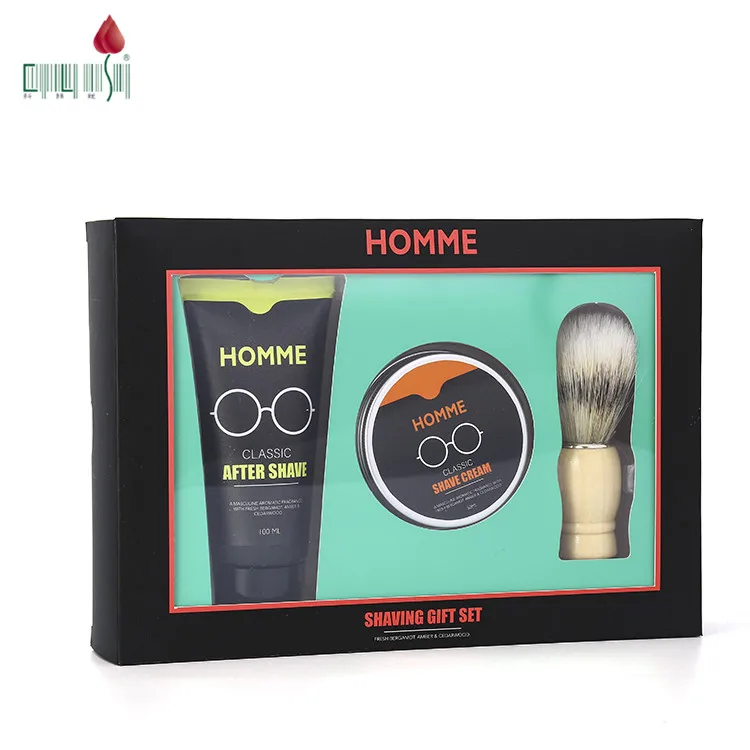 Оптовая продажа человек ежедневно уход за бородой кисточки подарочный набор органические бритья крем