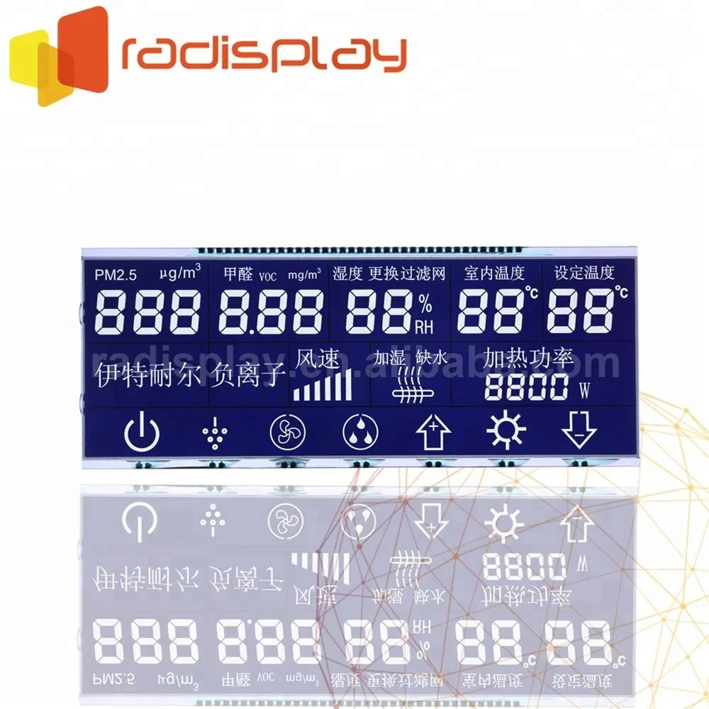
STN Custom 12 digit 7 inch monochrome LCD display 