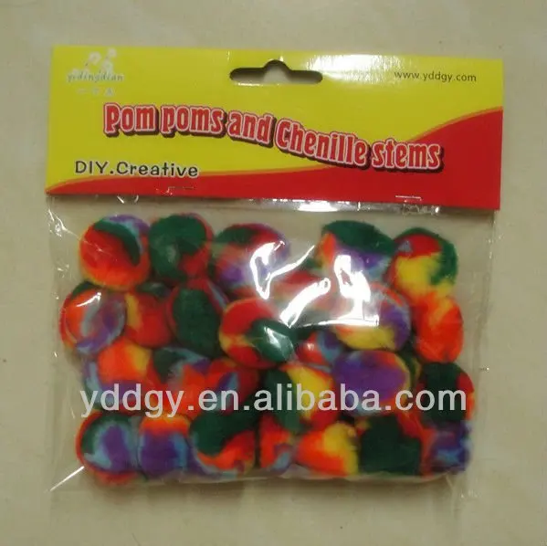 
factory supply colorful cute acrylic pom poms for toys 