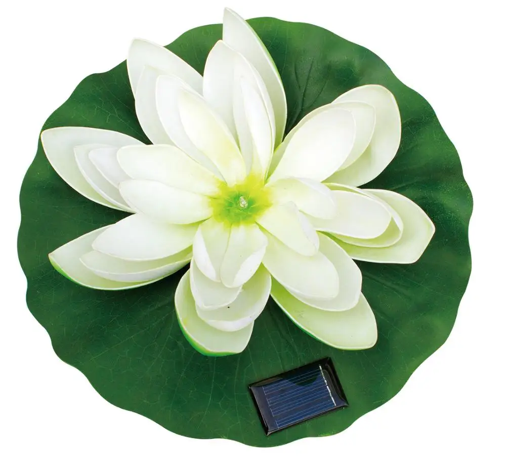 Solar floating lotus flower LED light for pools