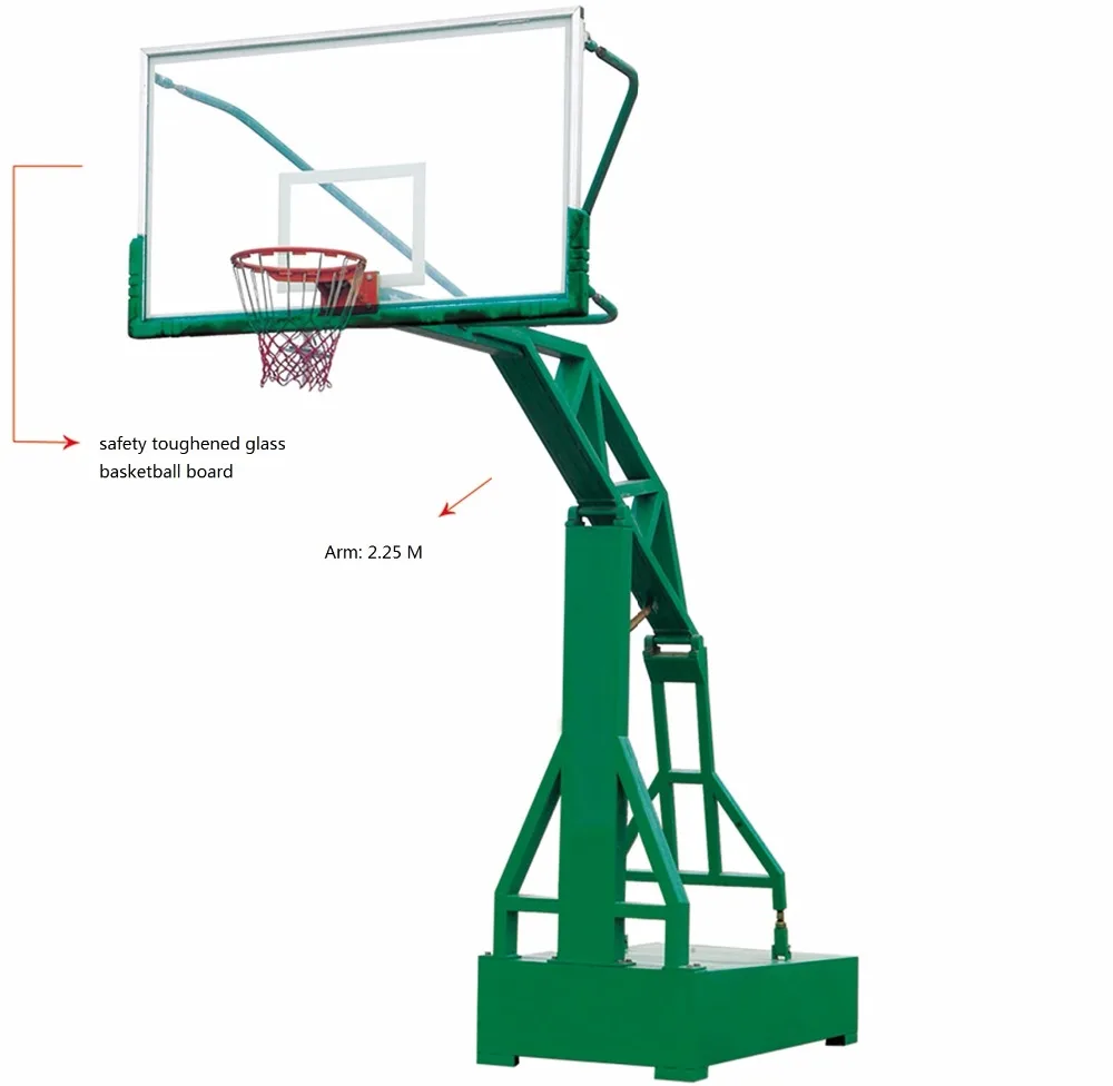 basketball pole and backboard
