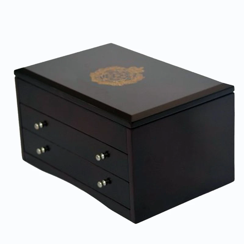 High Quality wholesale wooden boxes Wood Crafts Box packaging custom with Drawer