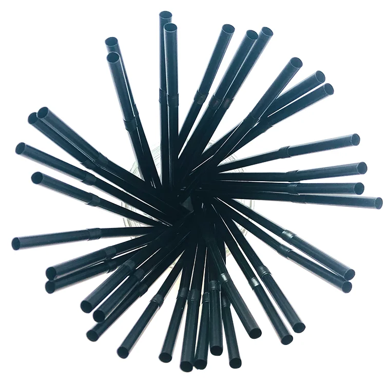 100pcs/lot Mini Black Cocktail Straws Plastic Drinking Straw DIY Party Straw
