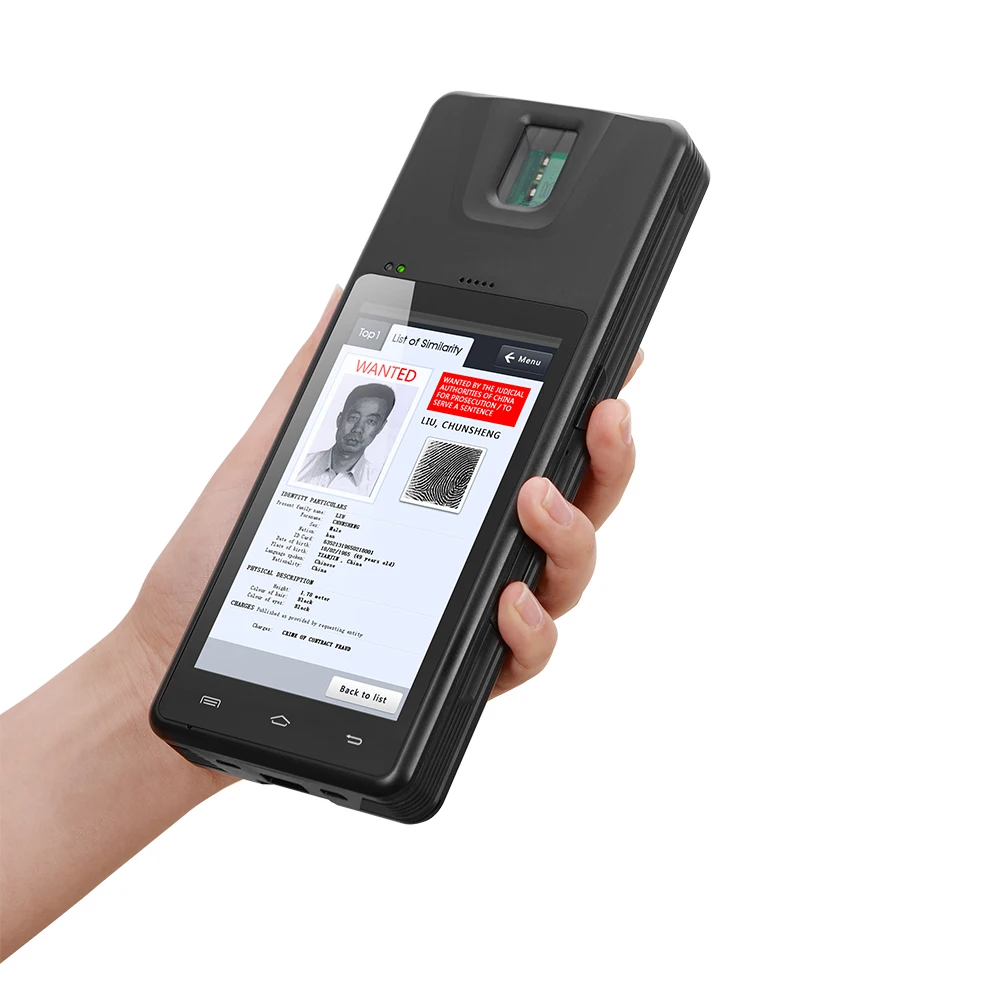 Android handheld biometric fingerprint machine device