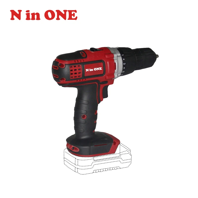 NinONE 18V Li-Ion 2X2.0A Battery Double Speed 45Nm High Performance Cordless Drill