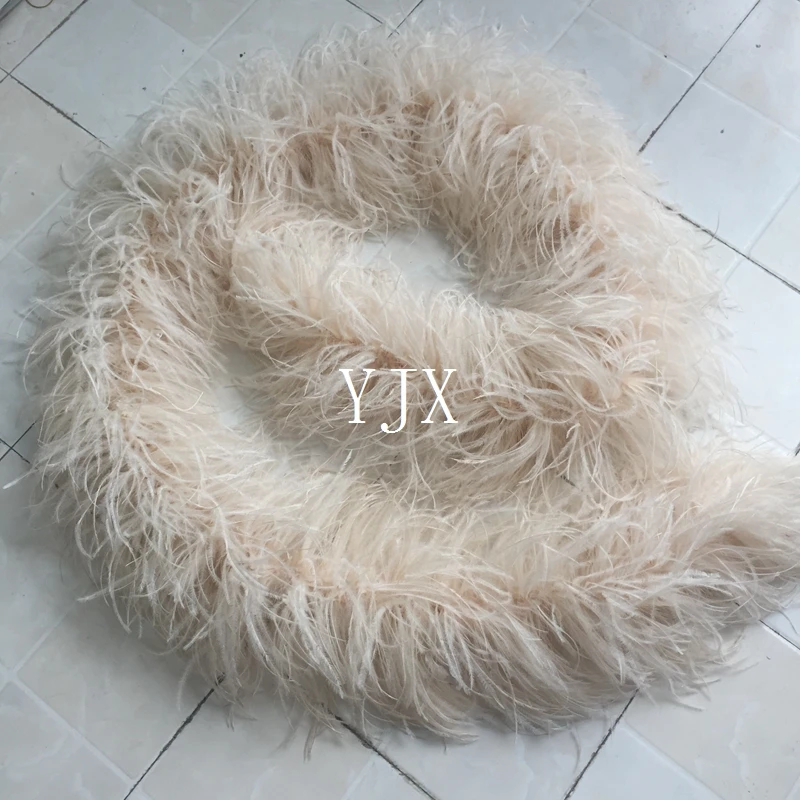 8 layers of high quality cheap white boas fluffy ostrich feather scarf belly dance