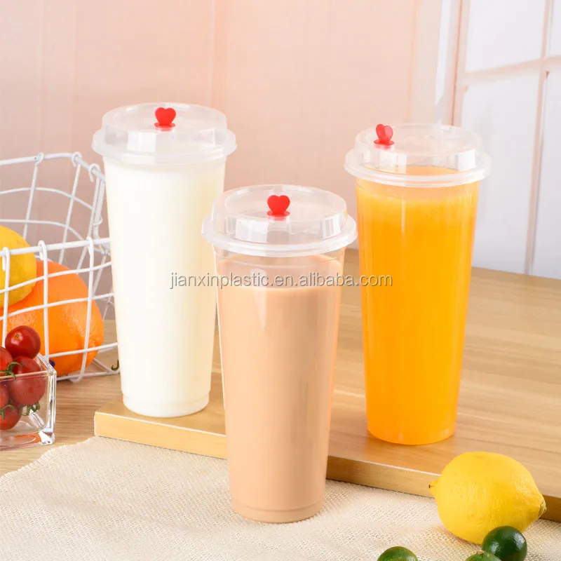 
Manufacturer wholesale food grade disposable custom logo printed clear plastic boba tea cup 