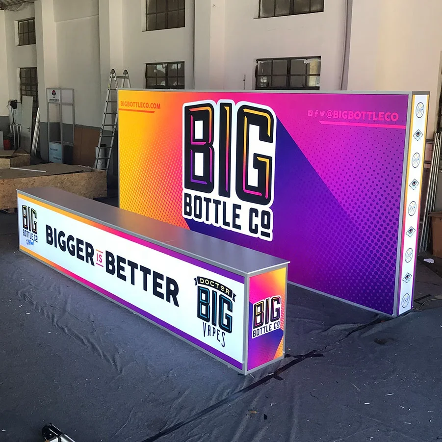 Tawns 20ft Portable and Easy Install Aluminum Backlit Trade Show Exhibition Booth for Expo Display Stand