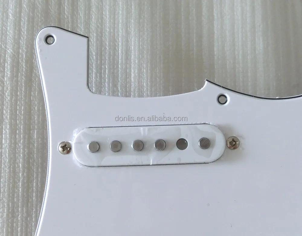 Electric guitar DIY pickguard for sale SSS Prewired white Pickguard Assembly 5 Way Switch for ST Electric Guitar