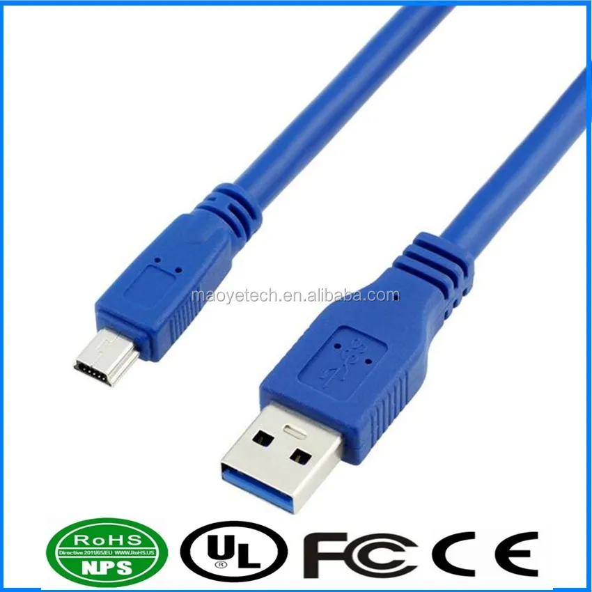 Super Speed Fast Charge USB3.0 Type A Male To Mini Extension Power Supply Data Cable