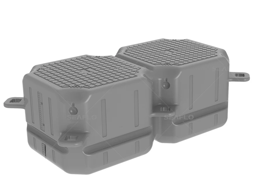 Double floating dock unit Plastic floating boat docks