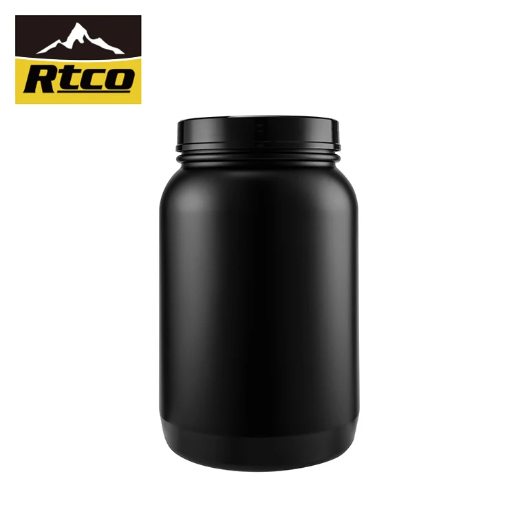 RTCO Factory Price Custom Big Bottle 4L 7L 8L HDPE Plastic Protein Powder Container For Supplements