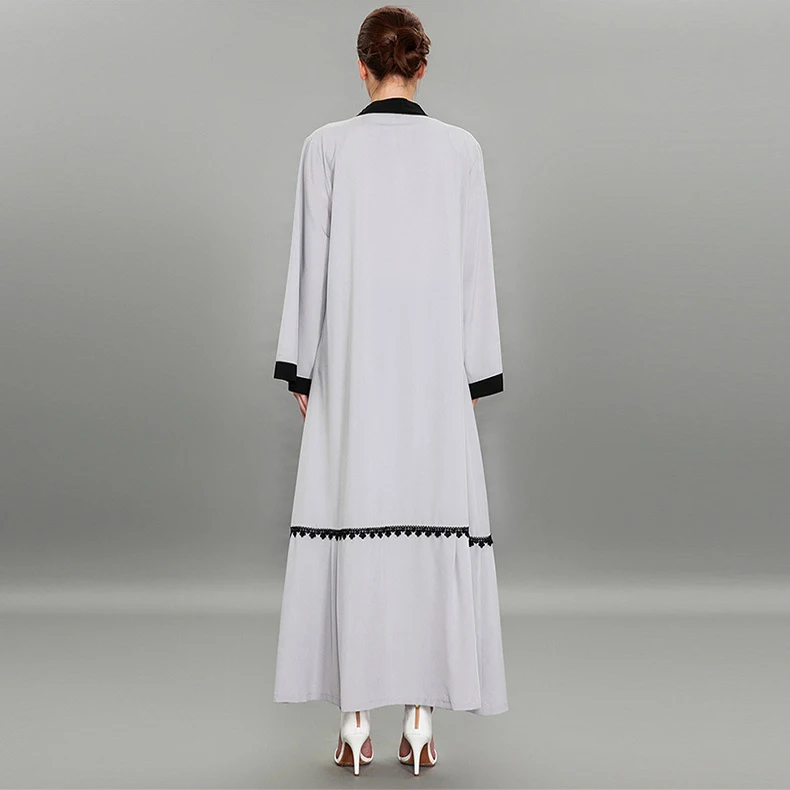 Modern Traditional Islamic Clothing Abaya Most Beautiful Fashion Embroidery White Kimono Abaya