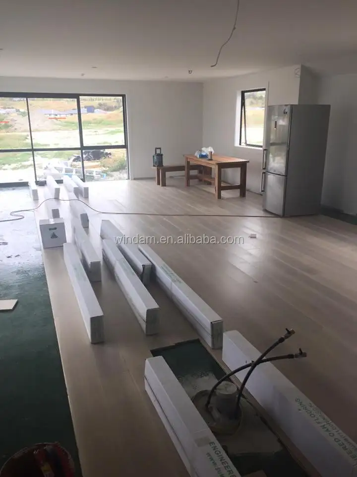 
Promotional Ivory color white engineered wood flooring oak 