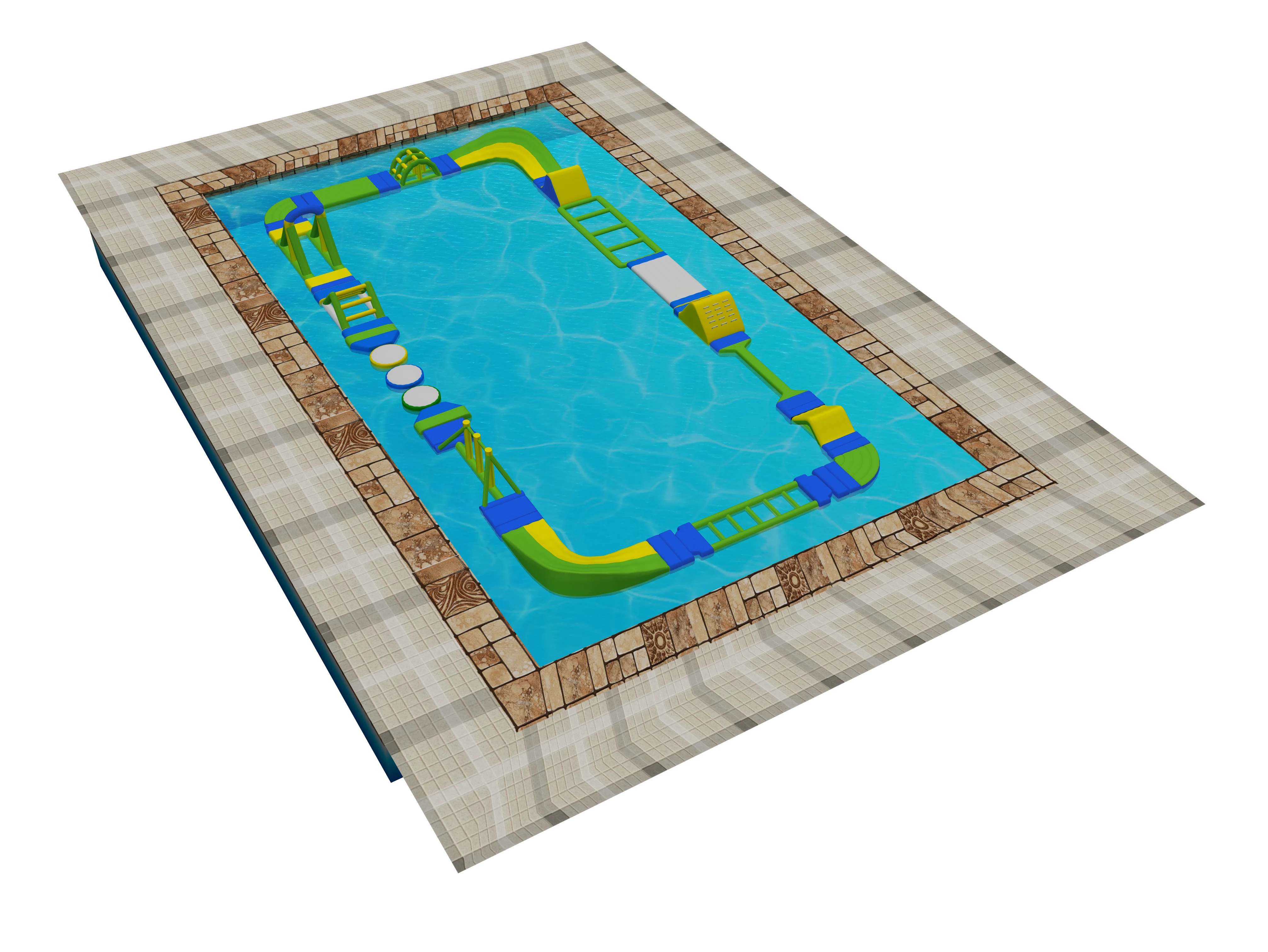 Lilytoys Moveable Mobile Metal Frame Swimming Pool Inground Outdoor Pools