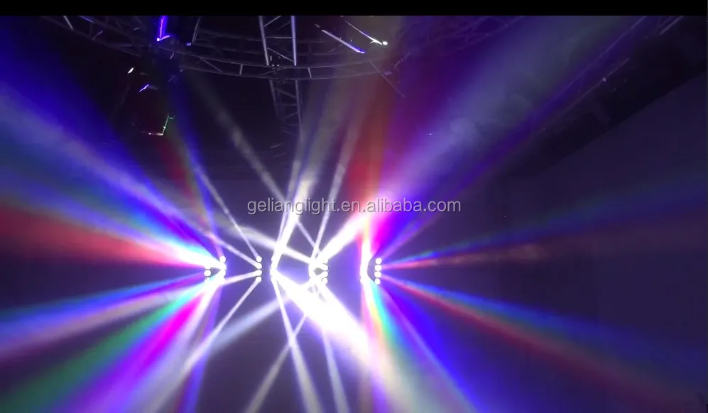 hot selling full color 8x10w 80w RGBW 4IN1 disco stage light led spider beam moving head light