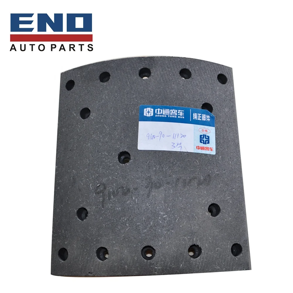 Automobile spare parts brake lining wear / brake pad for Yutong, Higer and Kinglong bus