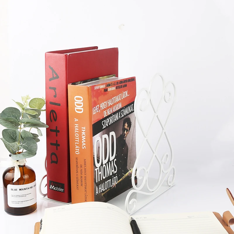 Металлические наконечники для книг для полки, сверхмощные наконечники книг и настольный органайзер, пробка для книг для тяжелых книг и журналов