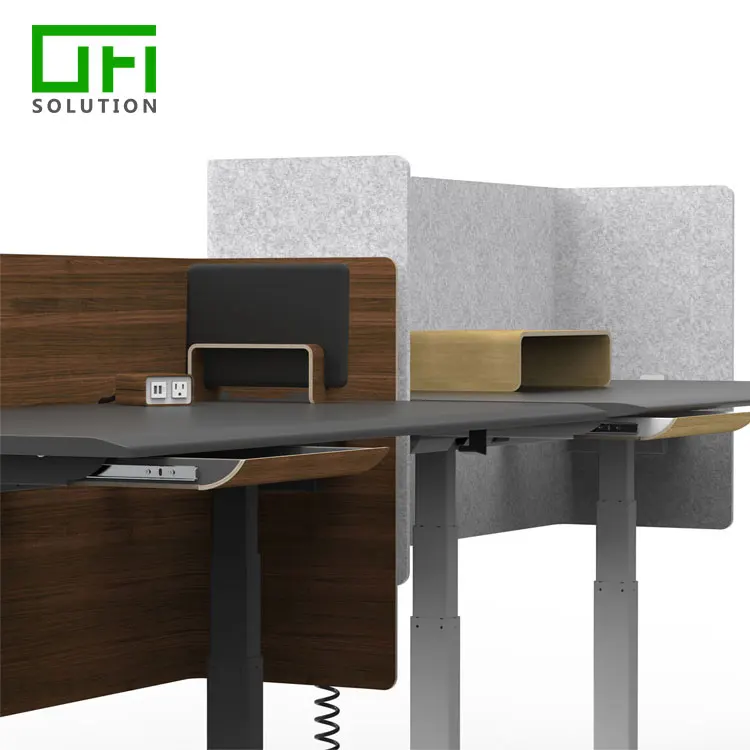 Acoustic Solution Polyester PET Acoustic Office desk Privacy Screen Sound Absorbing Acoustic Modesty Panel