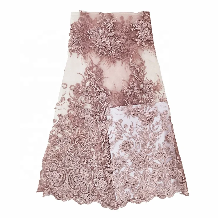 guangzhou high quality soft green embroidered lace fabric