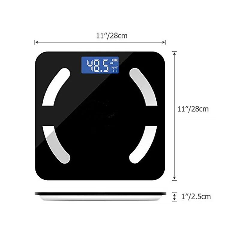 Умные весы с анализаторами голубые зубы для ванной комнаты приложением