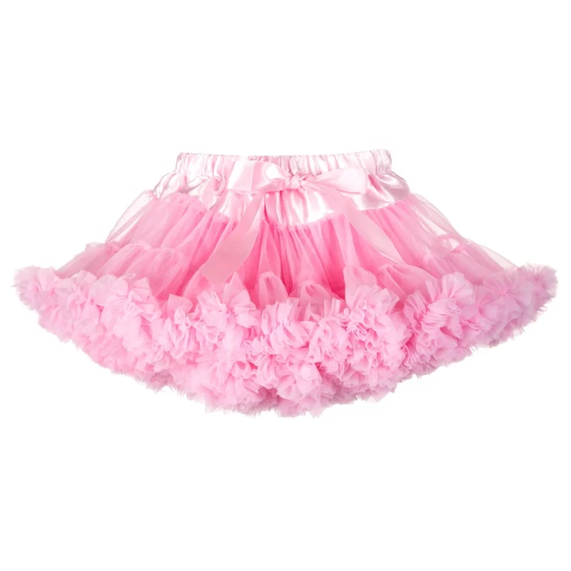 Kids Girls Chiffon Fluffy Charming Tulle Christmas Mini Tutu Skirts