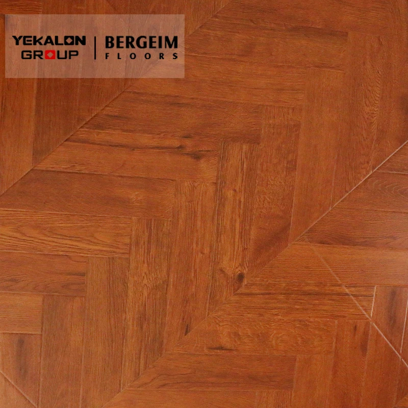 High Quality 12.3 mm Ac4 Arc Click Oak Parquet Herringbone Laminate Flooring for Indoor Decoration Floors