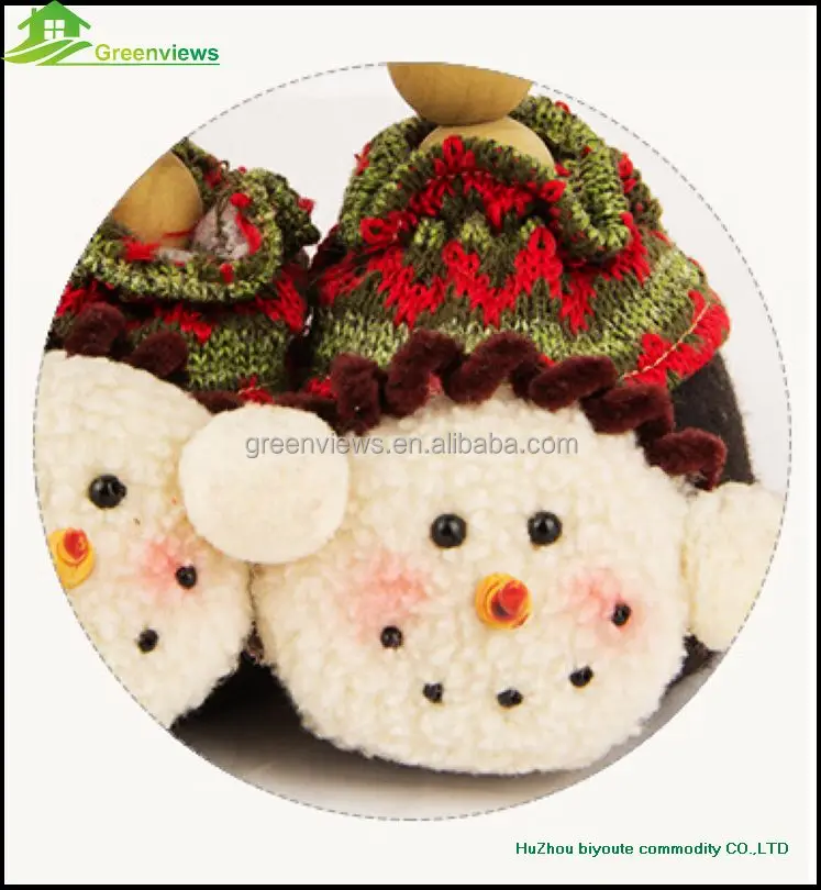 
Christmas stuffed standing plush reindeer snowman Santa claus stuffed toys 