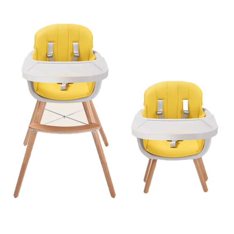 kid first sitting chair wooden leg fashion design baby high chair