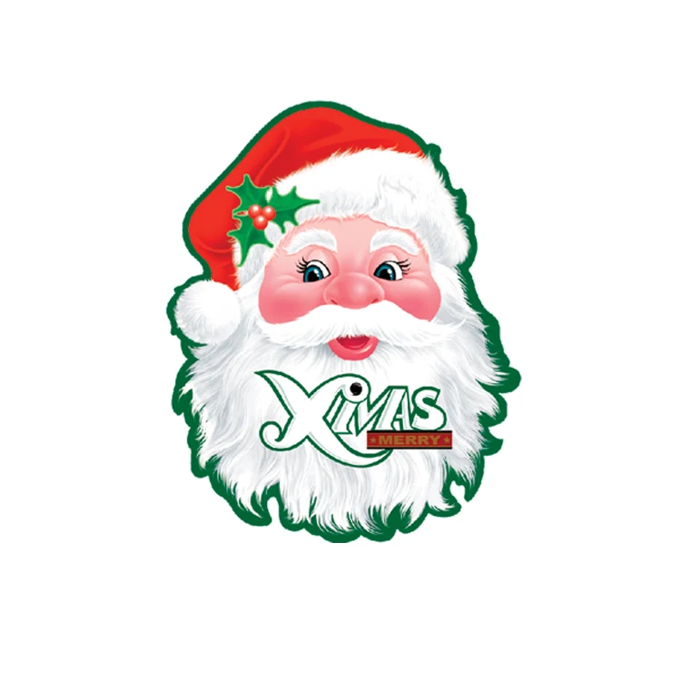 Merry Christmas adhesive custom logo die cut printing car vinyl sticker Christmas stickers roll for kids