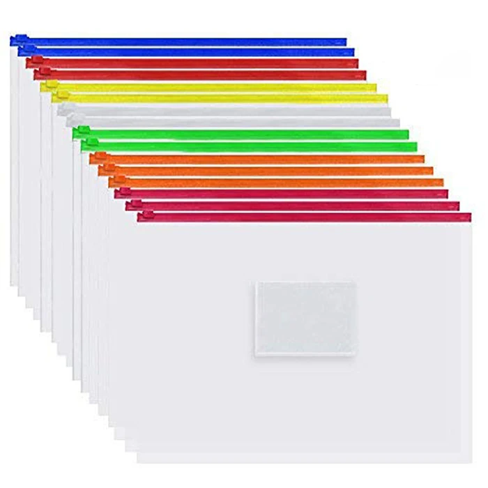 
Clear waterproof small plastic pvc zip document bag case 