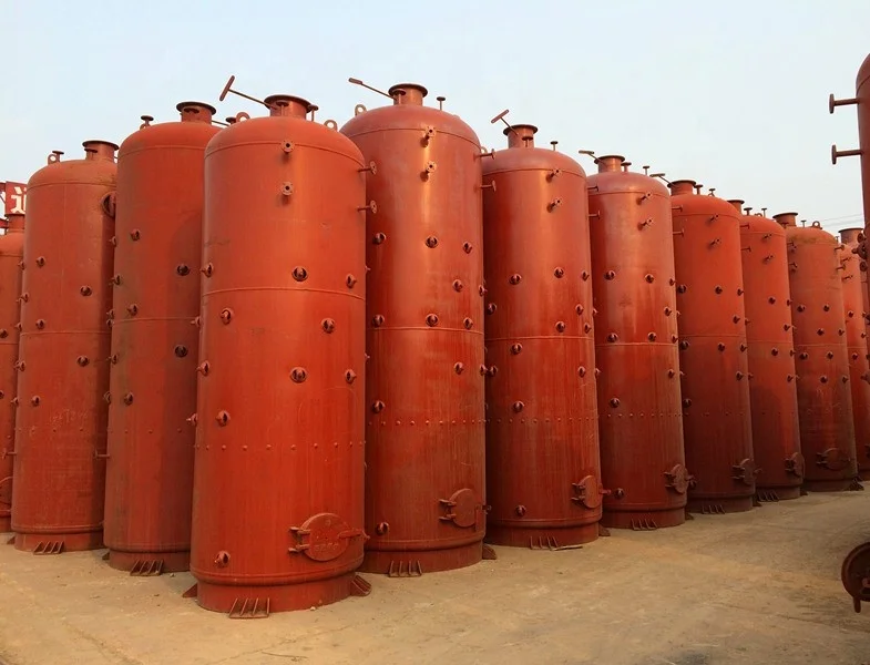 Vertical portable coal or wood fired hot water boiler