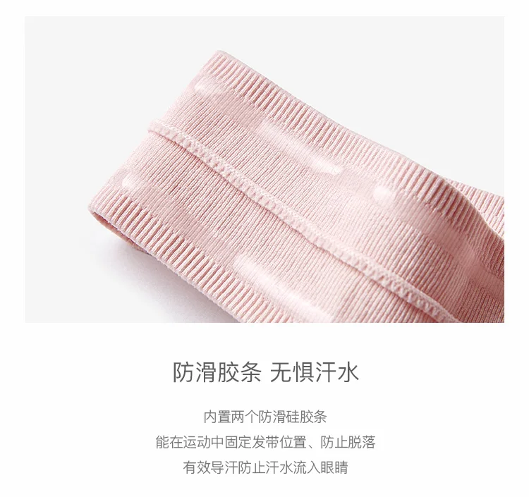 Seamless knitted headbands with anti-slip silicone  refelection logo for Running / Yoga tie Headband Sports Sweatband