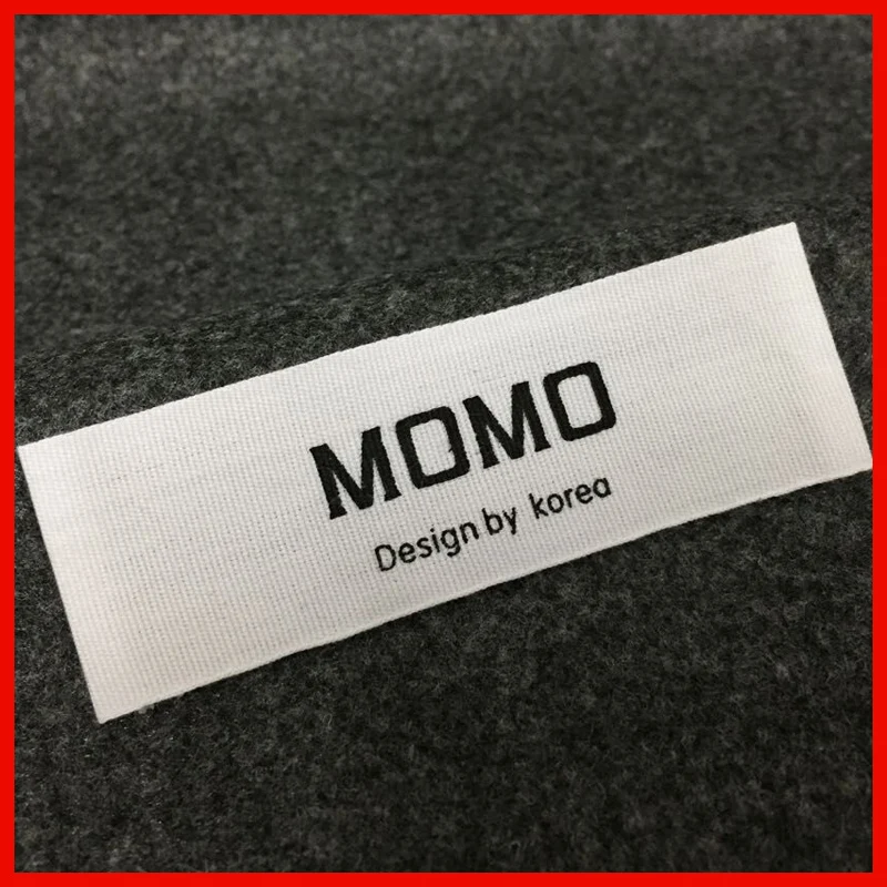 custom organic cotton canvas main clothing printed labels