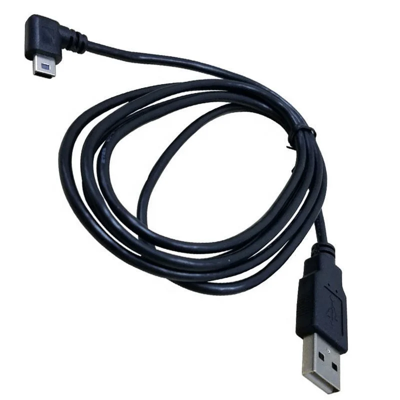 MINI USB  5Pin  5P  camera cable Left  angle Male to USB 2.0 A male plug Cable 3m
