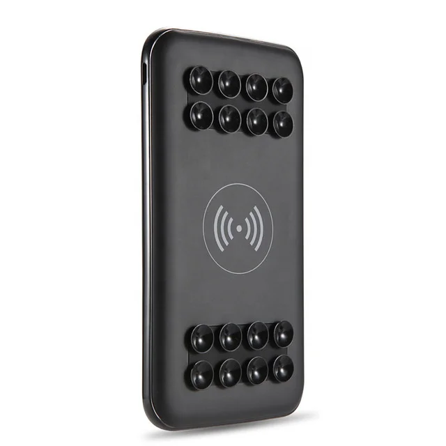 
portable mobile phone battery charger OEM 10000mAh fast charging 10W Qi wireless power bank 