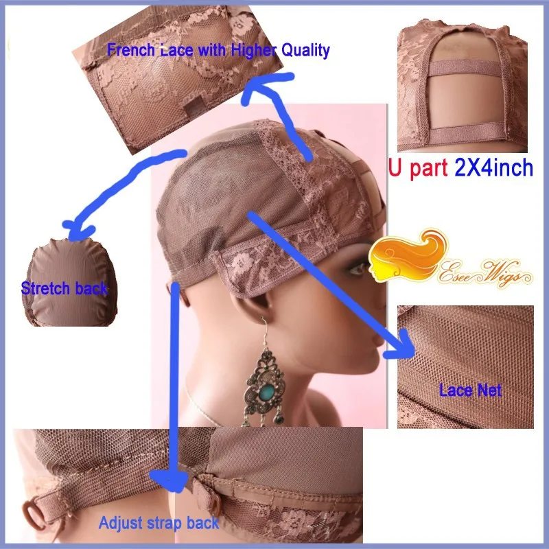 
Factory wholesale U part wig cap make wig yourself full lace cap 