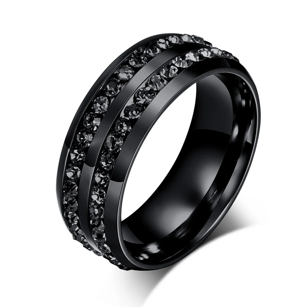 
Mens Wedding Bands Black Diamond Ring Jewelry Stainless Steel Fashion Rings 1-2 Days for Stock Order, 7-20 Days for Custom Order 