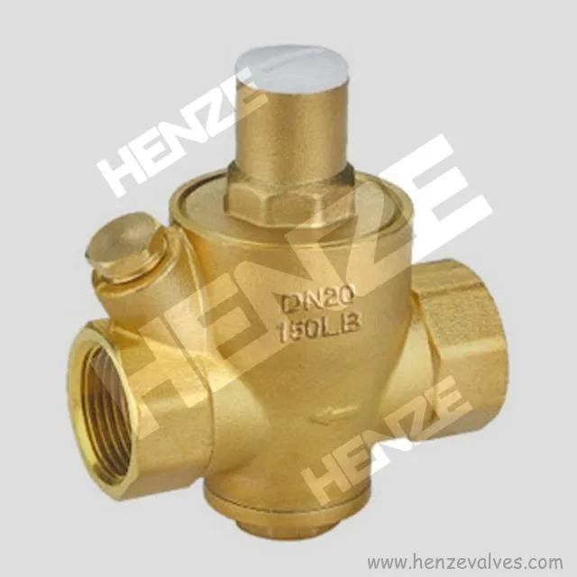 Brass Pressure Reducing Valve With Gauge