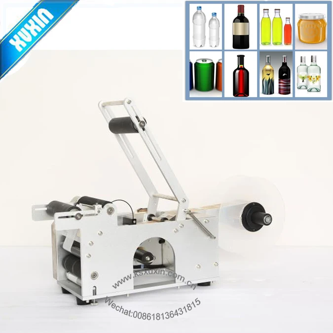 Semi Automatic Round Bottle Labeling Machine with printer X-90