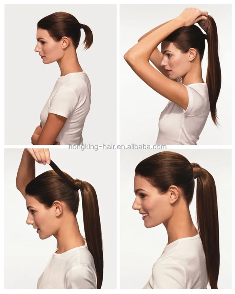Factory price Virgin human hair Claw clip ponytail for sale