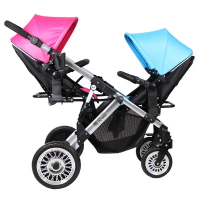 Twin baby stroller of china manufacture Double strollers baby trolley pram buggy for children
