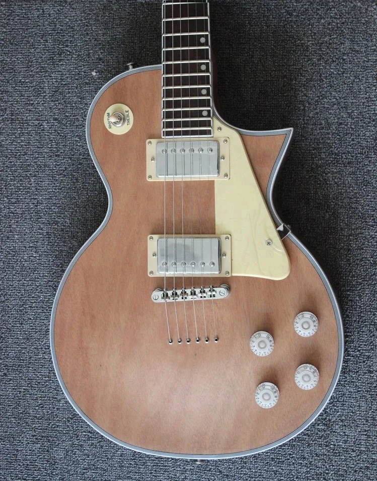 Weifang Rebon 6 String LP  electric guitar with string through body bridge