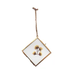 High quality wall hanging metal copper glass picture photo frames for home decor