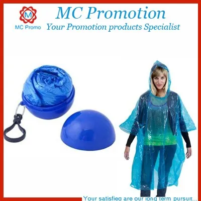 
Custom Disposable Ponch Raincoat in the Ball 