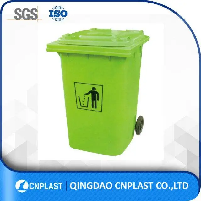50 liter HDPE small size recycle twin plastic dustbin outdoor