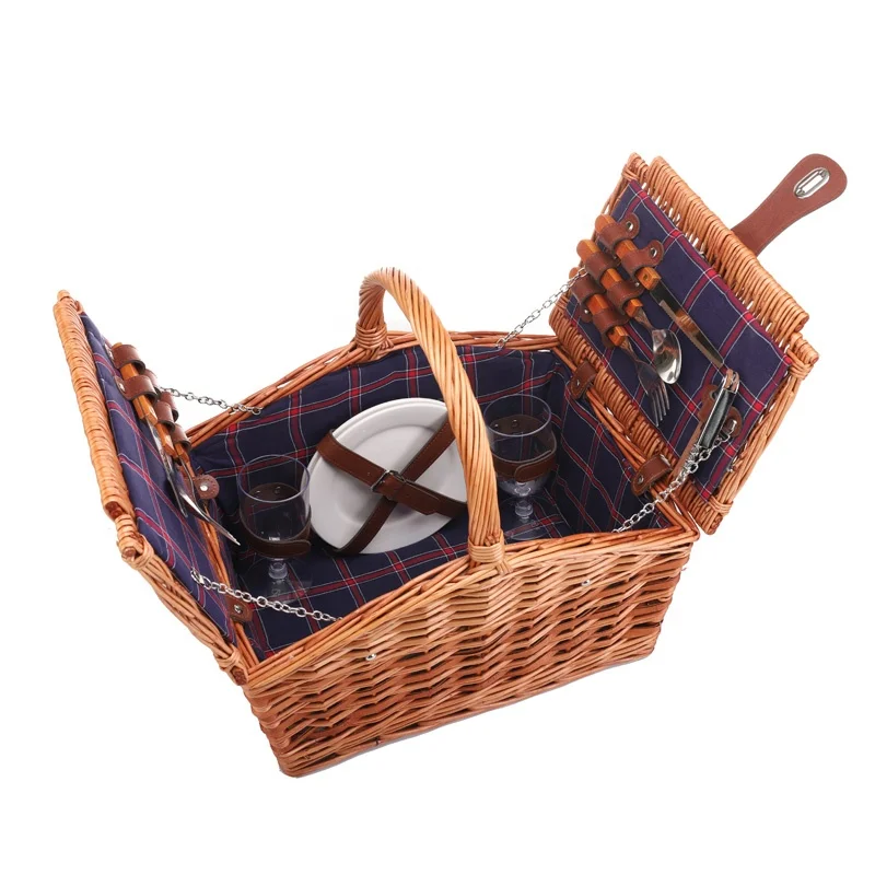 2 Person  wicker picnic baskets set for 2 manufacturers