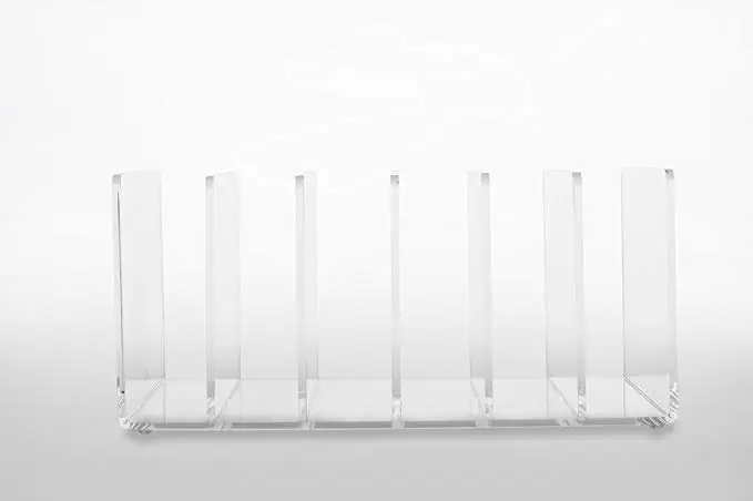 Handmade 5-Section Clear Acrylic Desktop File Organizer